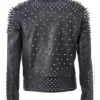 Buy Now Black Punk Biker Leather Spikes Studs Jacket For Men And Women