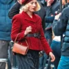 Buy Now Blitz 2024 Saoirse Ronan Tweed Red Blazer For Sale