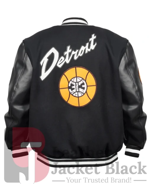 Shop Now Detroit Pistons City Edition Black Varsity Jacket For Sale