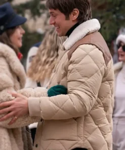 Buy Now Emily in Paris Lucas Bravo Quilted Jacket For Unisex