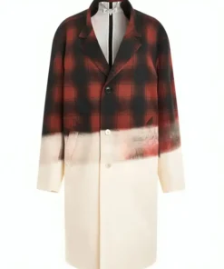 Buy Now Emily in Paris Red Wool Checked Coat For Sale