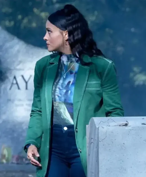 Buy Now Found S02 Lacey Quinn Green Cotton Blazer For Sale
