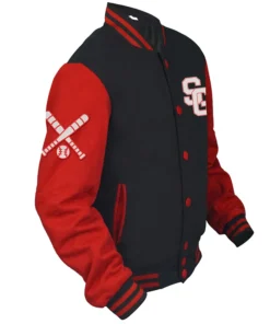Buy Now Stegaro Black And Red Varsity Jacket For Men And Women
