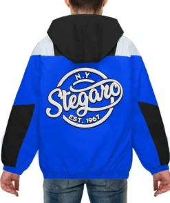 Buy Now Stegaro Blue And Black Hooded Jacket For Men And Women