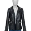 Buy Now The Voice Reba Mcentire Black Studded Leather Jacket For Men And Women