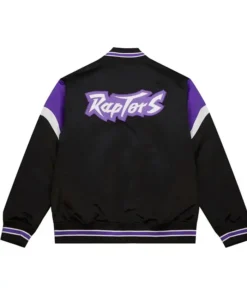 Buy Now Toronto Raptors Eastern Heavyweight Black Satin Varsity Jacket
