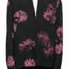Buy Now Travis Kelce Pink Flower Zipper Black Jacket For Men And Women