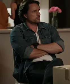 Buy Now Virgin River Season 05 Martin Henderson Blue Denim Shirt For Sale