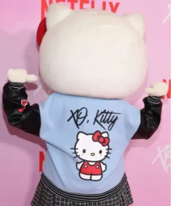 Buy Now XO Kitty Blue and Black Wool Varsity Jacket For Sale