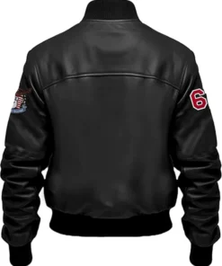 Buy Stegaro Bomber Leather Black Jacket For Men And Women