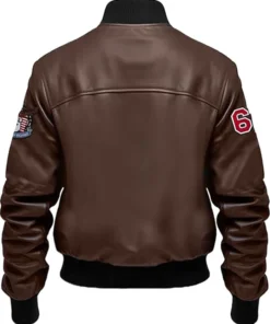 Buy Stegaro Brown Bomber Leather Jacket For Men And Women