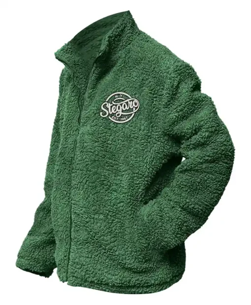 Buy Stegaro Green Sherpa Fur Jacket For Unisex