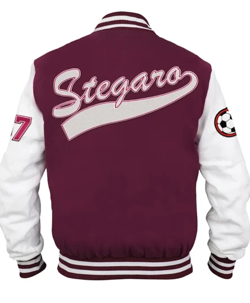 Buy Stegaro Maroon And White Letterman Varsity Jacket For Men And Women