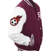 Buy Stegaro Maroon And White Letterman Varsity Jacket For Unisex