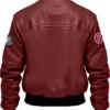 Buy Stegaro Maroon Bomber Leather Jacket For Men And Women