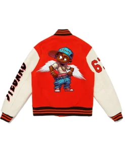 Buy Stegaro Orange And White Letterman Varsity Jacket For Men And Women