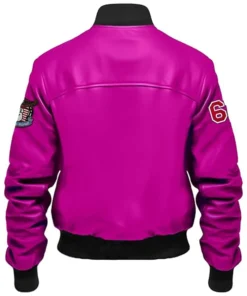 Buy Stegaro Pink Bomber Leather Jacket For Men And Women