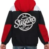 Buy Stegaro Red And White Hooded Jacket For Men And Women