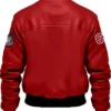 Buy Stegaro Red Bomber Leather Jacket For Men And Women