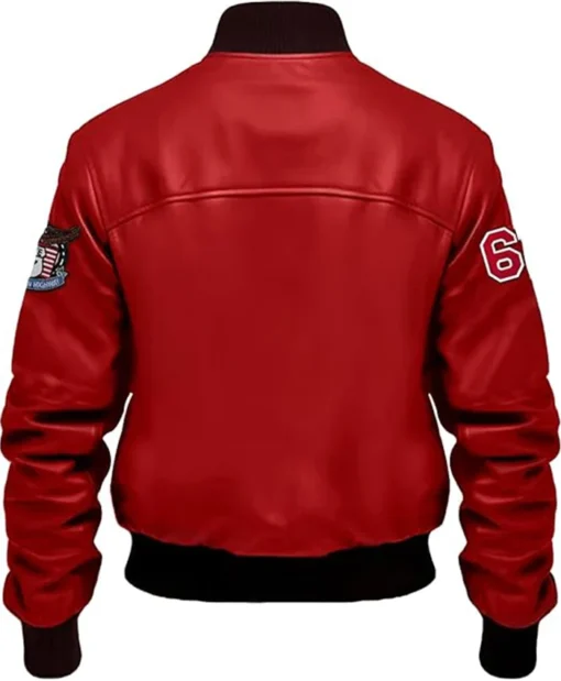 Buy Stegaro Red Bomber Leather Jacket For Men And Women