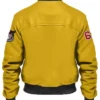 Buy Stegaro Yellow Bomber Leather Jacket For Men And Women