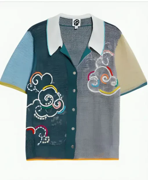 Buy TV Series Bel-Air S03 Alycia Pascual Pena Colorblock Crochet Shirt For Sale