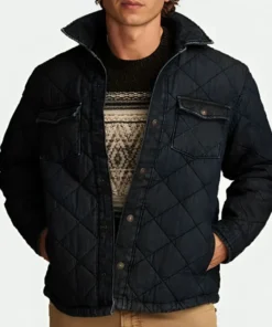 Buy Yellowstone 2024 Cole Hauser Dillards Blue Quilted Jacket For Men And Women