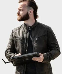 Classified Brandon Lessard Black Biker Leather Jacket