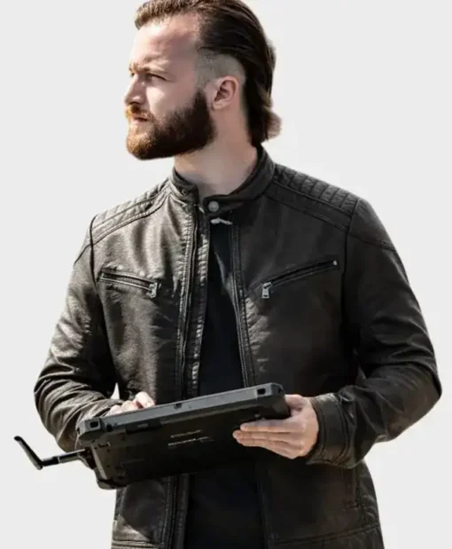 Classified Brandon Lessard Black Biker Leather Jacket