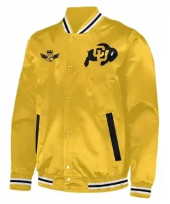 Colorado Buffaloes Satin Gold Letterman Jacket