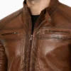Cruiser Brown Leather Jacket Men