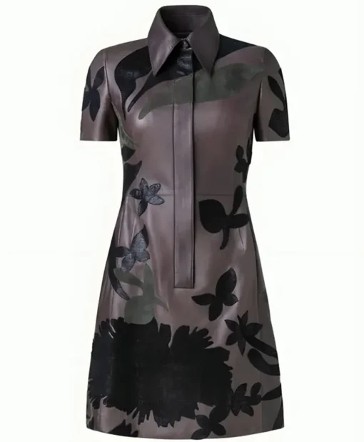 Emily In Paris Anaïs Weill Floral Leather Dress