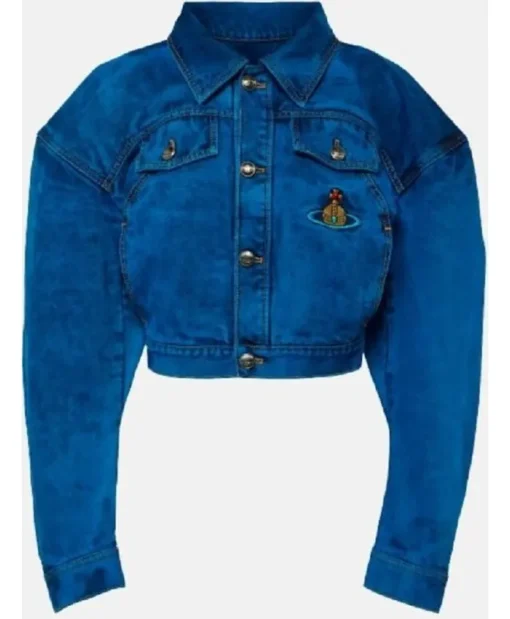 Emily In Paris S04 Lily Collins Blue Denim Jacket