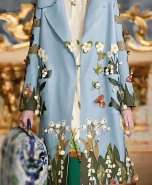 Emily in Paris Anna Galiena Floral Embroidered Coat