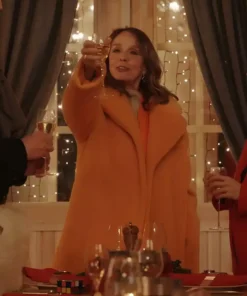 Emily in Paris Sylvie Grateau Fur Orange Coat