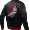 Get Now Portland Trail Blazers City Edition Black Satin Jacket For Sale