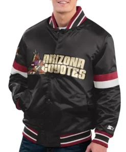 Home Game Arizona Coyotes Black Varsity Jacket