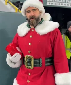 Jason Kelce Santa Claus Red Coat