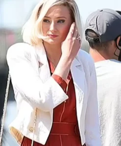 Joan Sophie Turner White Cotton Jacket