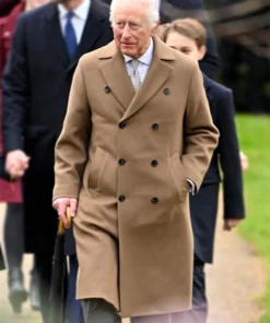 King Charles Brown Wool Coat