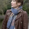 Susan Ryeland TV-Series Moonflower Murders 2024 Lesley Manville Brown Jacket