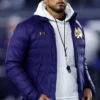 Marcus Freeman Notre Dame Navy Blue Puffer Jacket