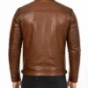 Men Cruiser Brown Leather Jacket