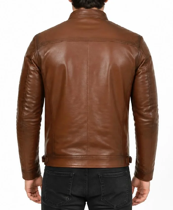 Men Cruiser Brown Leather Jacket