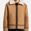 Mens B3 Fur Aviator Shearling Bomber Jacket