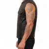 Mens Black Diamond Leather Vest