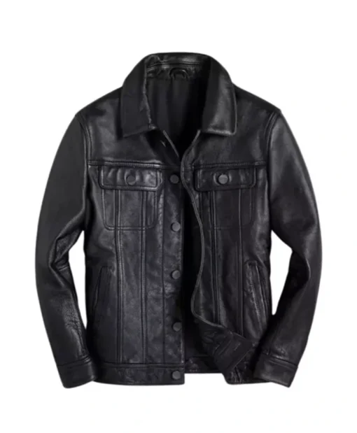 Men's Casual Classic Style Leather Jacket