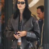 Milan Fashion Week Amelia Gray Hamlin Leather Jacket