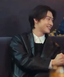 Min Ho XO Kitty Black Leather Blazer