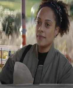 Missing You S01 DI Kat Donovan Grey Bomber Jacket